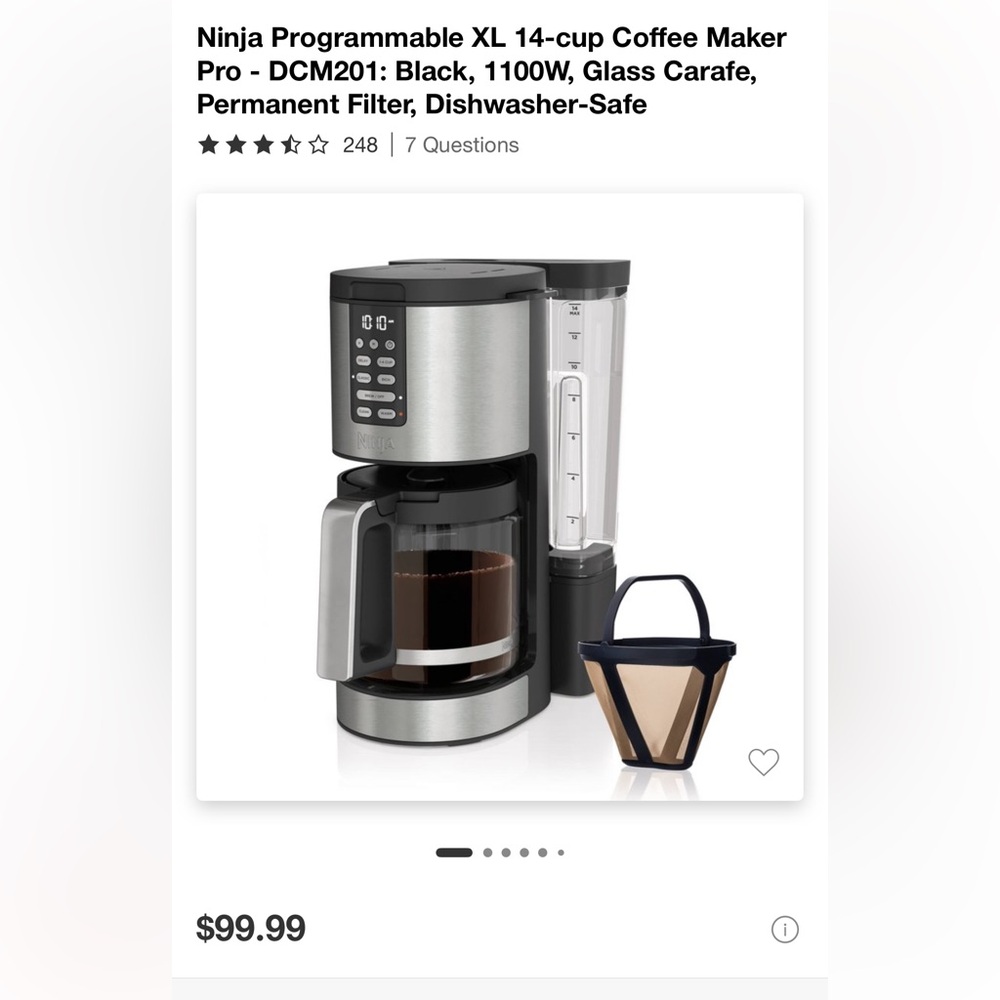 Ninja coffee maker pro